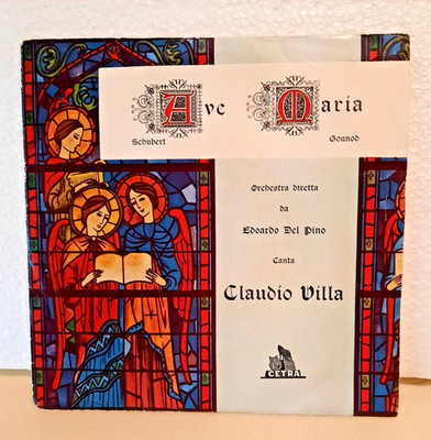 CLAUDIO VILLA AVE MARIA DI GOUNOD / AVE MARIA DI SCHUBERT 7'' 45 RPM 1957 ZITHER