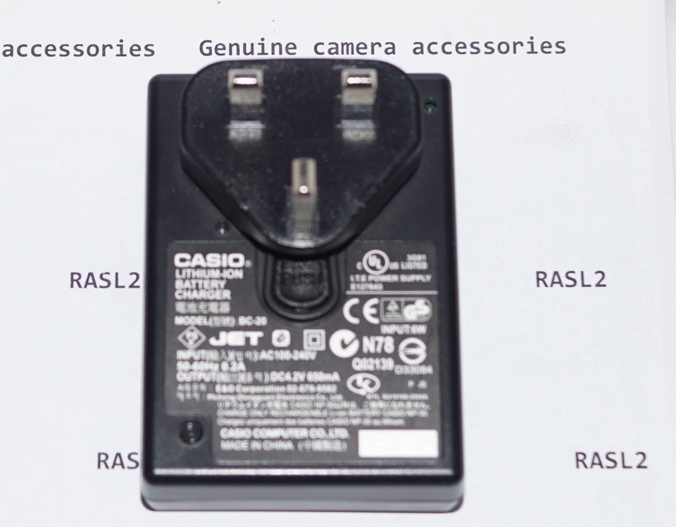 Genuine Casio BC-20 Charger for Casio NP-30 NP30 NP-30DBA QVR3 QVR4 - Image 3 of 4