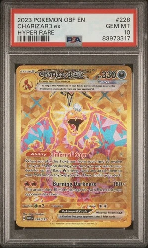 New ListingPokémon Charizard ex 228/197 SV03 Obsidian Flames Hyper Rare Holo PSA 10 English