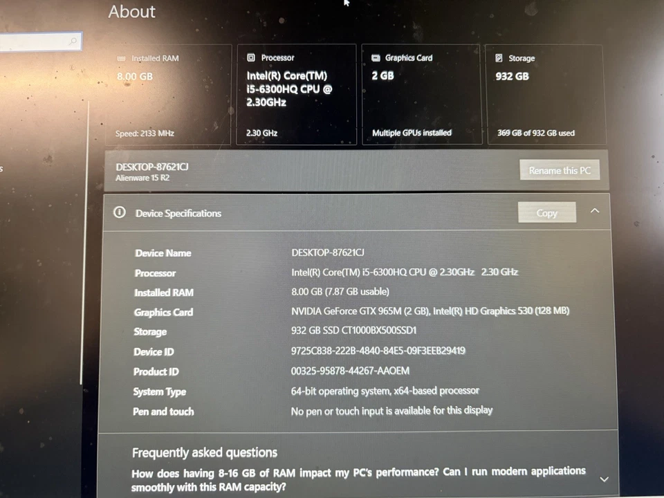 Ноутбук Alienware 15 R2 - Изображение 3 из 3