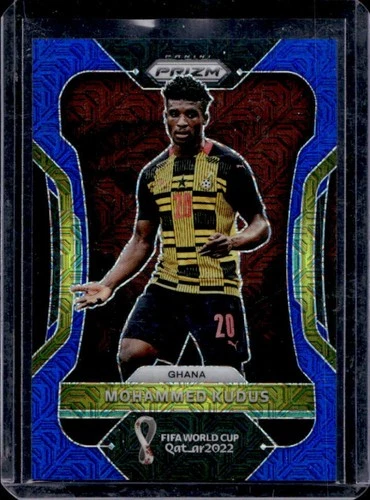 2022-23 Panini Prizm World Cup Mohammed Kudus Blue Mojo #/75 Ghana