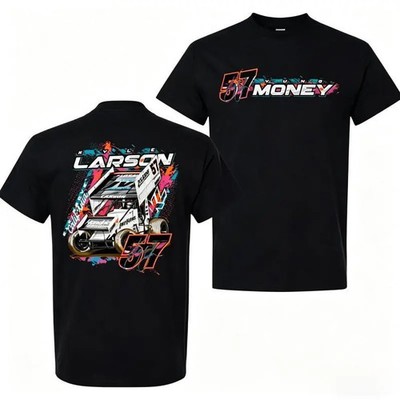 Kyle Larson 57 Dirt Track Racing Graphic T-Shirt Sprint Car Tee