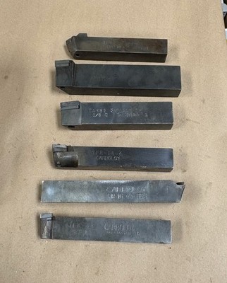 CARBOLOY TGR-86-4, TFR-16-4 ETC. LATHE TURNING TOOL HOLDERS LOT OF 6