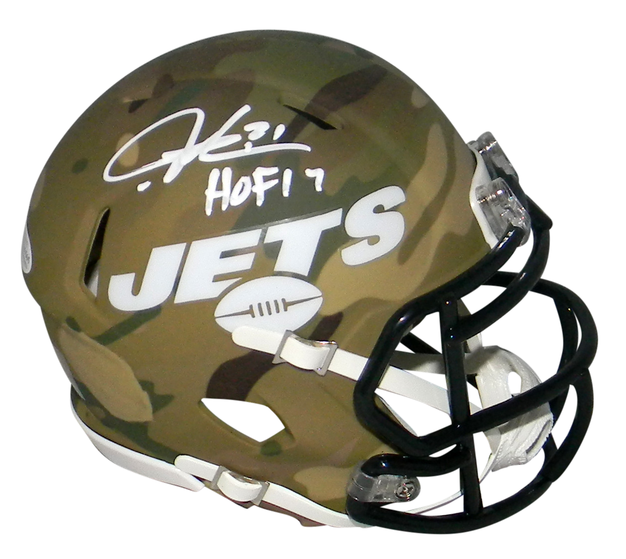 LaDainian Tomlinson Autographed Signed New York Jets CAMO SPEED MINI HELMET W/ HOF 17 