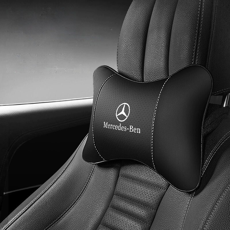 1PCS Car Headrest Seat Neck Cushion Pillow Supportor For Mercedes-Benz