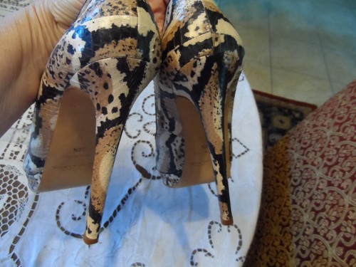 Oscar de la Renta braun/beige Python Print Leder Plateau Pumps Gr. 38,5 M - Bild 15 von 20