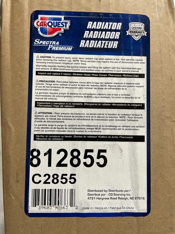 Радиатор премиум-класса Carquest 812855 для Chevy Colorado Hummer GMC Canyon ('06-'12) - Изображение 4 из 4