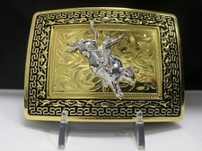 Rodeo Bull Rider western cowboy style Buckle Hebilla Vaquera Con Jinete