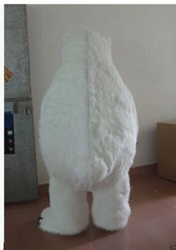 Polar Bear Mascot Costume Set Halloween Animal Party Floral Dress Adult Set - Picture 2 of 2