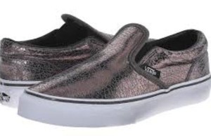 girls silver vans