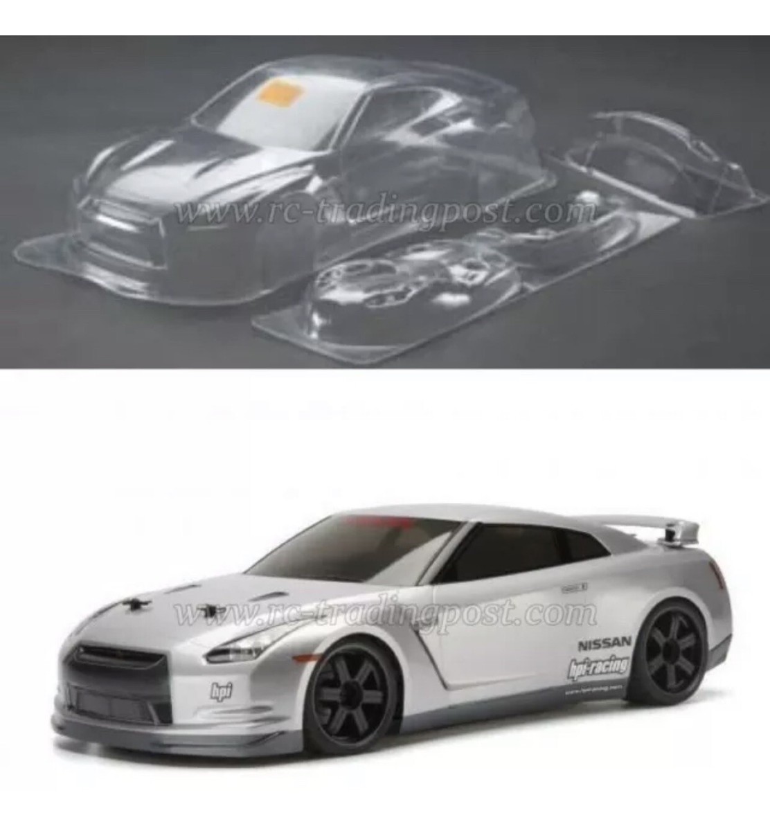 【当店一番人気】 GT-R NISSAN Racing HPI GENUINE R35 RC 1/10 Body CLEAR hpi・racing