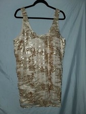 SALE Tobi Gold Sequin Dress Sz L