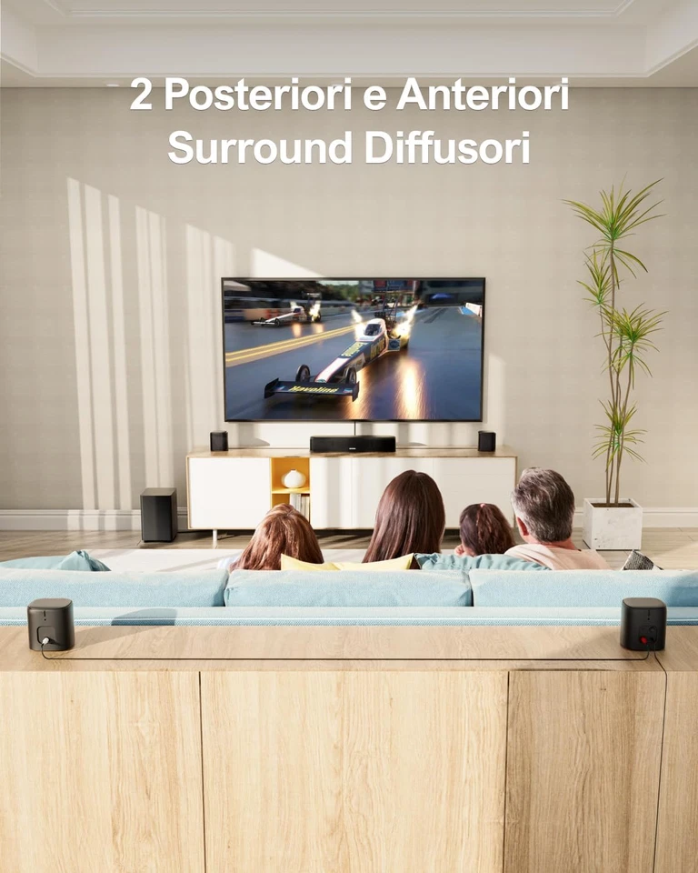 Soundbar TV, 7.1 Impianto Surround Virtuale per TV, Soundbar per TV con Impianto - Immagine 3 di 4