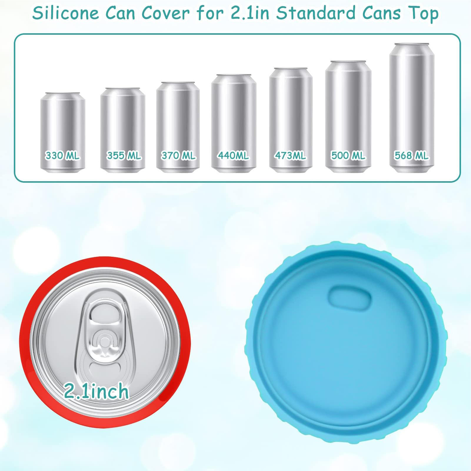 6x Silicone Soda Can Lids Cover Reusable Beverage Beer Can Lids Can Topper Coke eBay