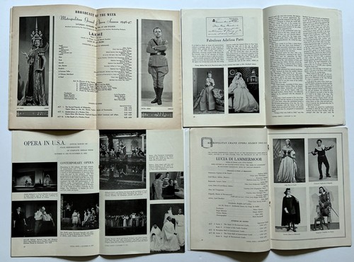 OPERA NEWS MAGAZINE 1946 - 1952 6 ISSUES EMMA EAMES FRANCES ALDA OLIVE FREMSTAD - Picture 2 of 3