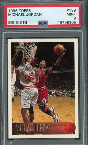 Michael Jordan 1996 Topps Basketball Card #139 Graded PSA 9 MINT