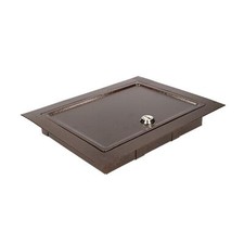 Sportello per camino in rame anticato con pannello paracalore – Ispezione can...