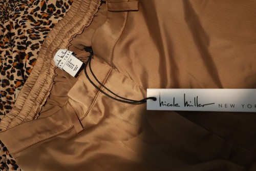 Nicole Miller New York Brown Satin Jogger Pants for Women Size XL NWT - Picture 3 of 3