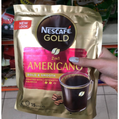 Nescafe Gold 2IN1 Americano Bold & Smooth Coffee Crafted With Arabica - 15 Stick