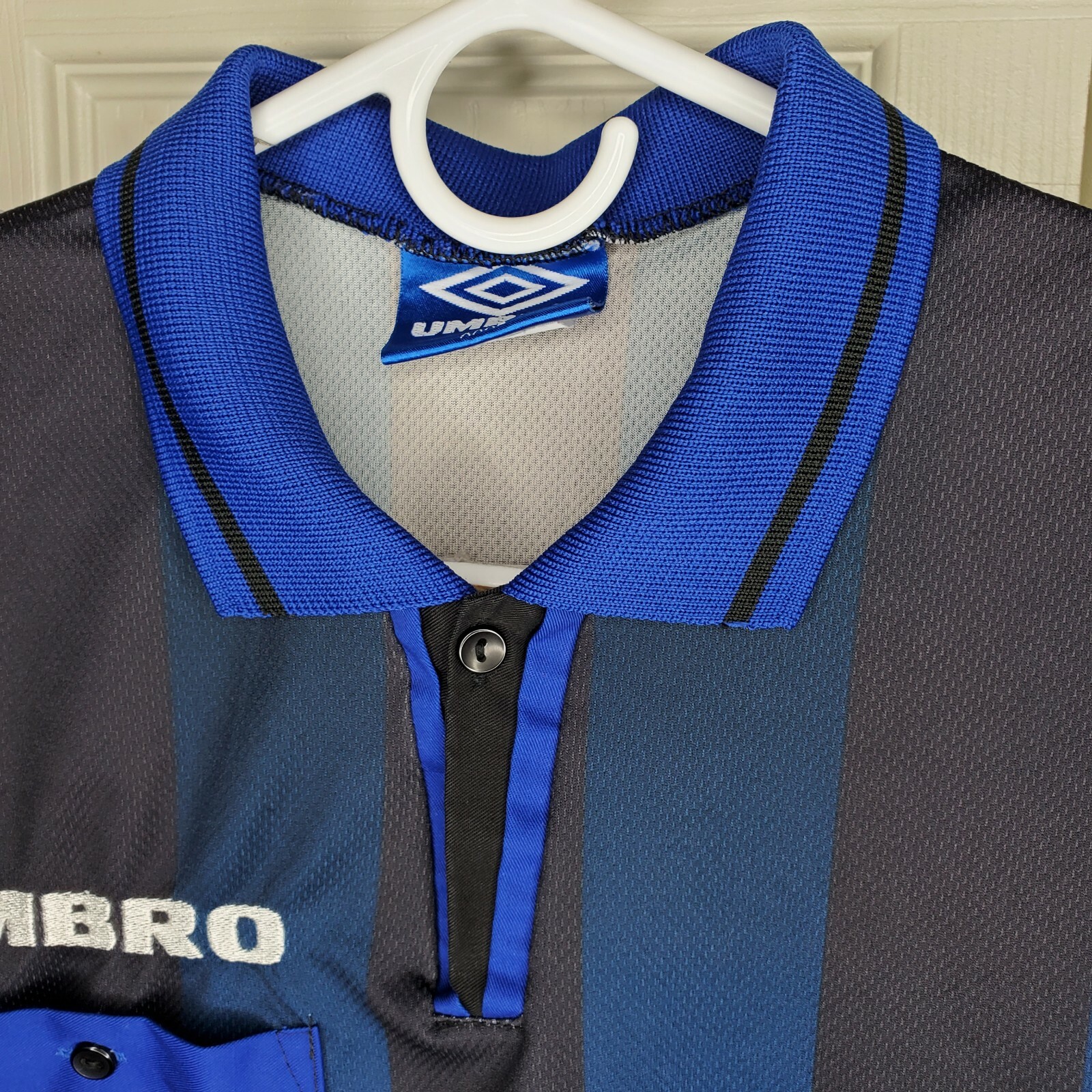Vintage Umbro Referee Jersey Shirt Rare Ombre Blue XX… Gem
