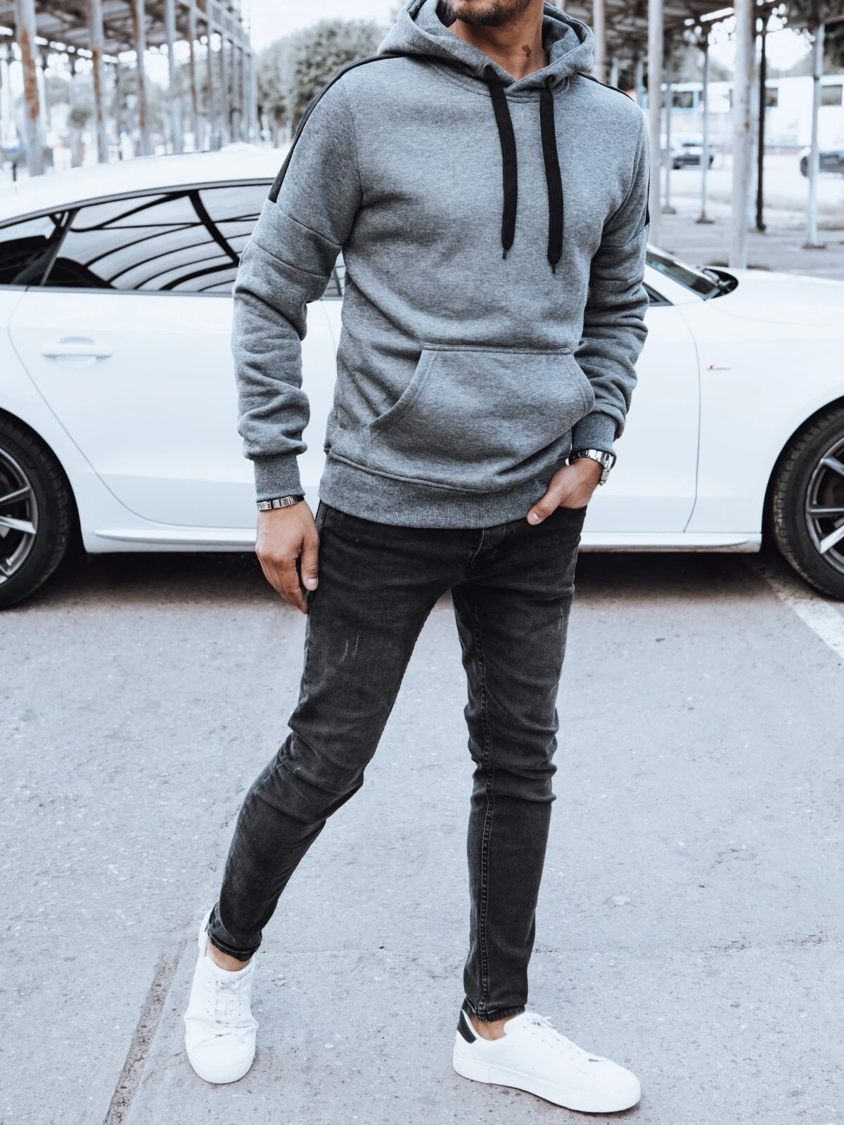 SACAI Felpa con cappuccio uomo felpa sportiva pullover basic DSTREET M 2XL