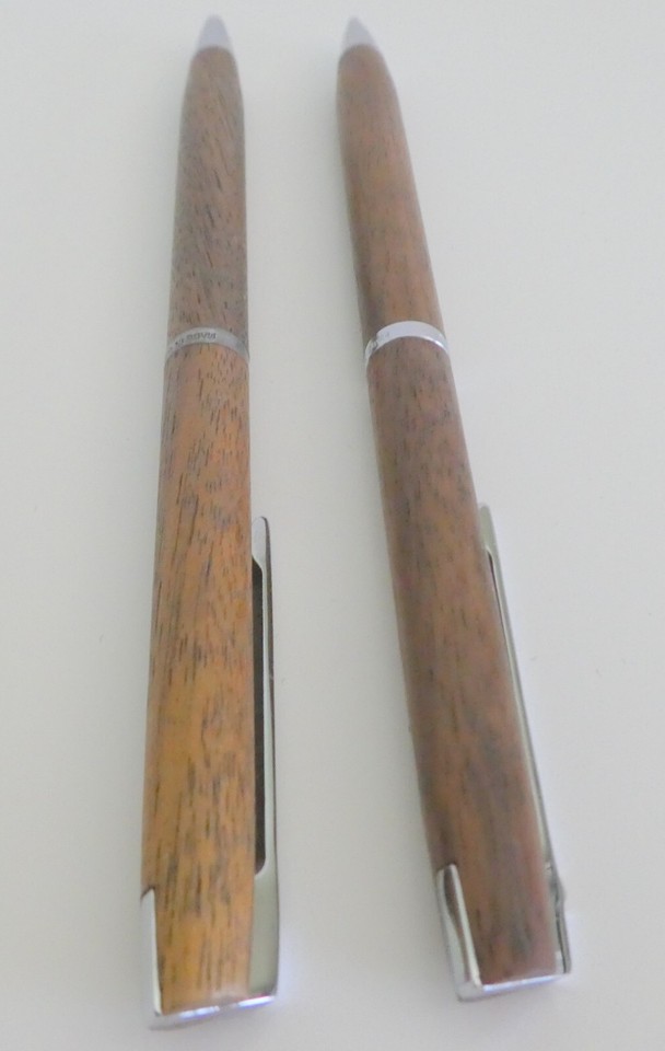 HALLMARK Vintage Walnut Wood Pen & Mechanical Pencil in Case eBay