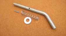 Spring slide bolt for metal farm field gates