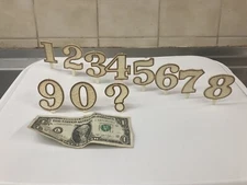 Vintage Wilton Numbers Cake Picks Toppers Plastic: 1 Box= (6) sets .