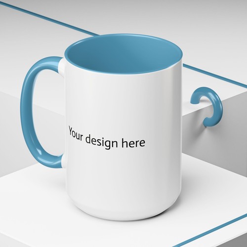 Hellblau 15 Unzen Akzent Kaffeebecher Individuelle Tasse, Personalisiert, Geschenk, Geburtstagsgeschenk - Bild 7 von 7