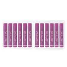 12Pcs Purplish Red Oil Pastels, Soft Oil Crayons Creamy