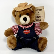 Vintage Del Monte Brawny Bear Plush Dakin 1985 Promotional Stuffed Animal