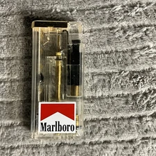 Vtg. 1992 Marlboro Butane Cigarette Lighter, Flashing Red Lights, Still Works!