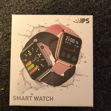 Blue Silicone Smart Watch Touch Screen Water-Resistant iOS Android