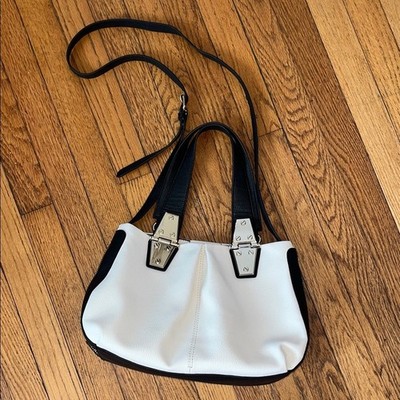 NWOT Black and white bag with shoulder strap and zipper details by J. Lo.