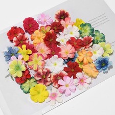 80PCS Multicolor 4.5cm Silk Peony Daisy Artificial Crafted Individual Faux Fl...