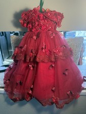 Tulle Lace Flower Girl Dresses for Wedding Off Shoulder Ball Gown Butterfly