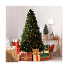 7.5ft Prelit Christmas Tree - Artificial Spruce Xmas Tree with 450 Warm White...