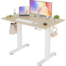 Electric Standing Desk Adjustable Height,40x24" Sit Stand Desk w/ T-Shaped Frame