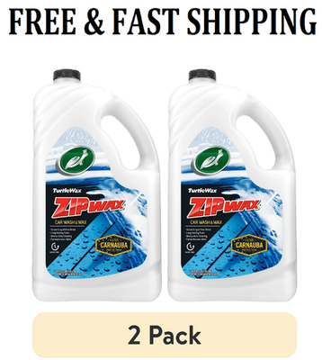#ad 2 pack Turtle Wax 53870 Zip Wax Quick and Easy Car Wash and Wax 100 oz $9.95