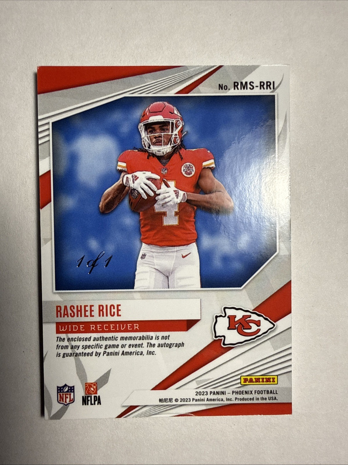 2023 Panini Phoenix Rashee Rice Nike Swoosh Rookie Auto Gold Vinyl 1/1🔥 view 2