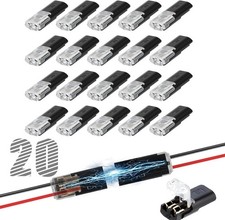 20 Pcs Double Wire Plug in Connector, Quick Connect Push in Lever Wire