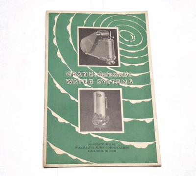 #ad #ad Crane Automatic Water Systems Ward Love Corp Rockford IL Product Catalog 1930#x27;s $25.00