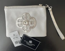 Brighton My Flat In London MFIL Silver ROYCETON Wristlet Rhinestone NWT Retired