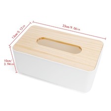 Tissue Box Dispenser Wooden Cover Paper Storage Holder Napkin for Case Organizer