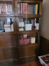 Grande Bibliothèque En Merisier - H 220 Cm L 190 Cm P 51 Cm - État Neuf