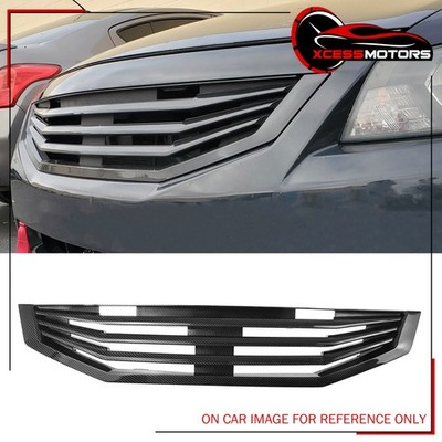 Mugen Style Front Grille Fits 2008-2010 Honda Accord Coupe Carbon Fiber Look ABS