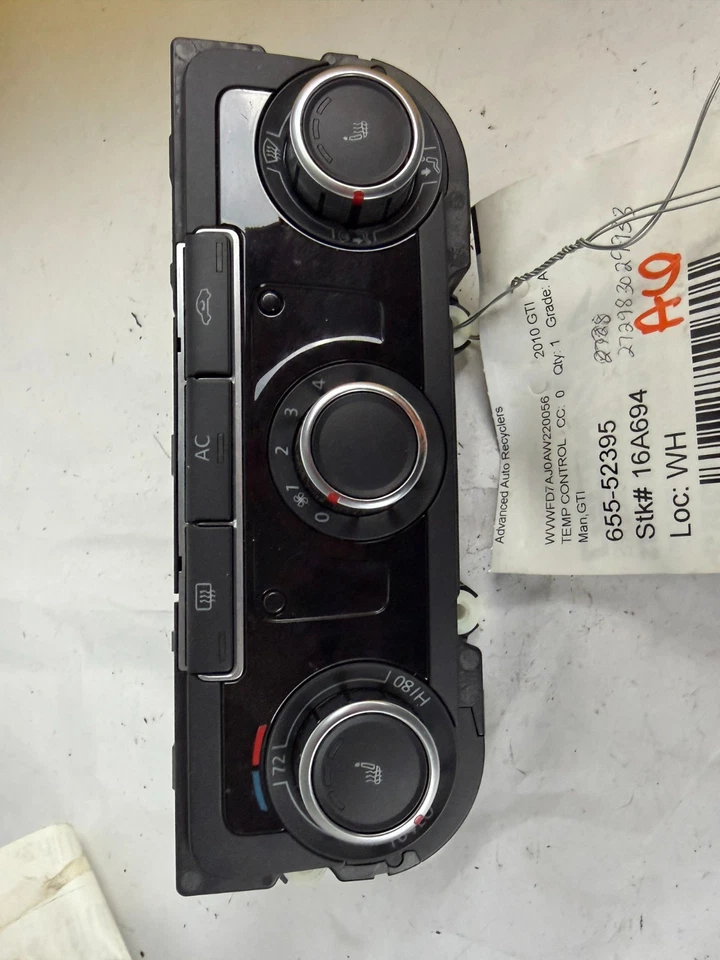 2010 - 2011 Volkswagen GTI A/C Heater Climate Temperature Control Unit OEM - Image 2 of 4