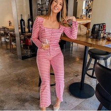 ZARA Gingham Crop Top