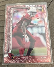 2025 Topps Chrome Football Will Johnson RC Leather Refractor SP #349 Cardinals 
