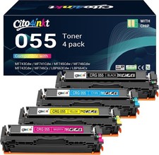 055 Toner 4-Pack for Canon MF743Cdw MF745Cdw MF741Cdw LBP664Cdw
